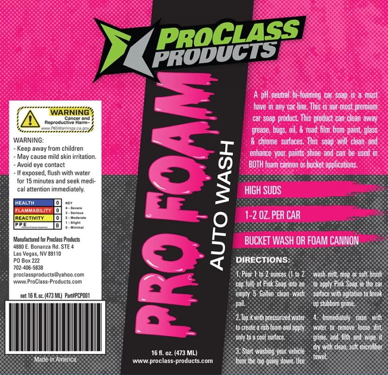 Pro Class Products Pro Foam Auto Wash – High Suds Car Soap for Foam Cannon and Bucket Wash - Image 2